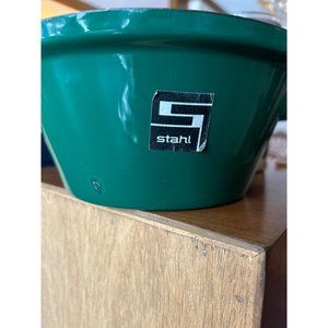 Stahl Vintage Enamelware Pot With Lid Green Germany